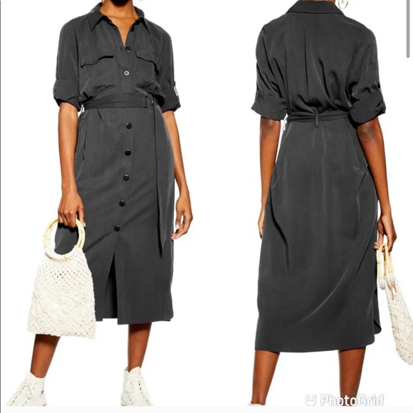 Topshop utility shirt dress Clearance